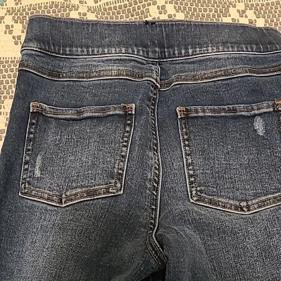 Spanx Distressed Denim High Rise Elastic Waist Jeggings sz xs/tp - Picture 6 of 6